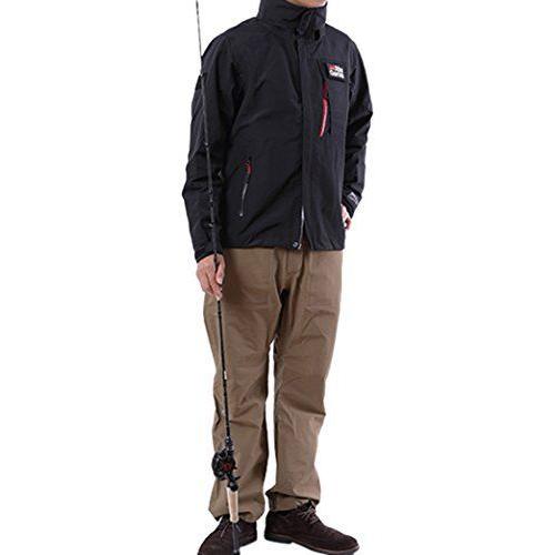 最安 アブガルシア Abu Garcia レインウエア スタンダードレインスーツ ブラック X カーキ パンツ S 新しい到着 Lamaimuaythaicamp Com