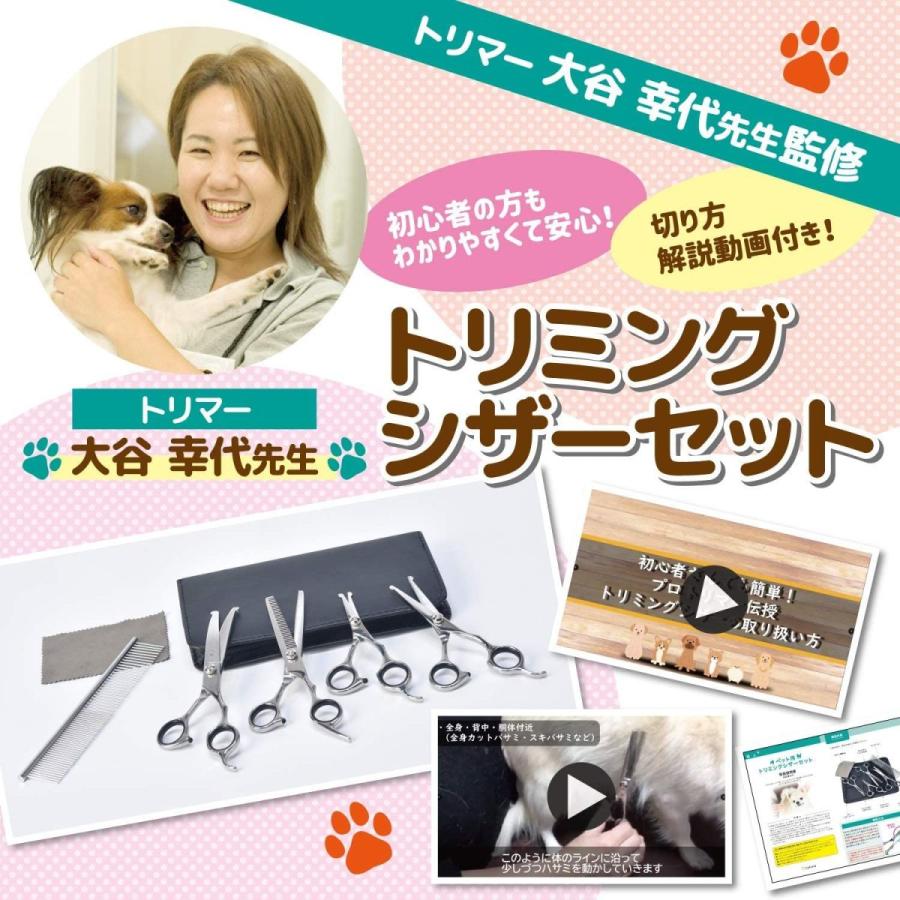 Latuna トリミングシザー ハサミ プロトリマー監修 使い方説明動画付き 犬 トリミング ペット用 初心者向け 安全性 ケース付 家庭用プール Idealauto Ee