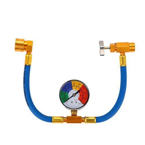 Mtsooning R134a エアコン ガス チャージ ホース メーター付き 車 ガスチャージ エアコンガス クーラーガス 補充