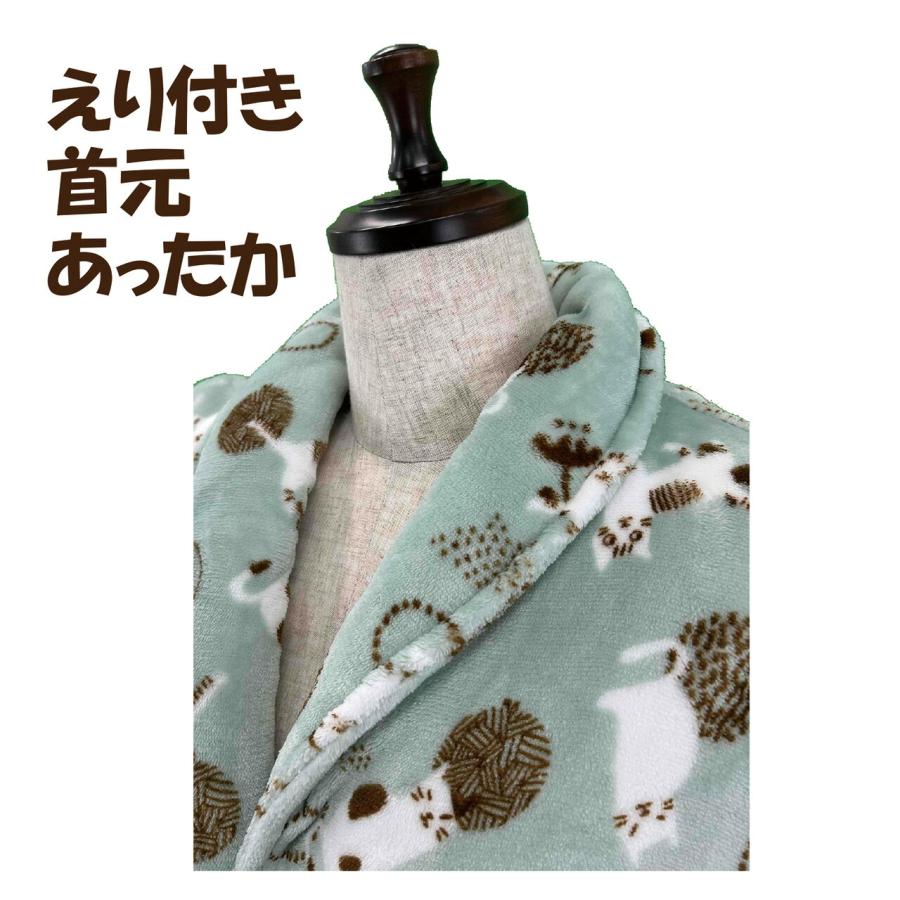 送料無料】女性用裏ボアフランネルポンチョ あたたか 暖かい もこもこ 