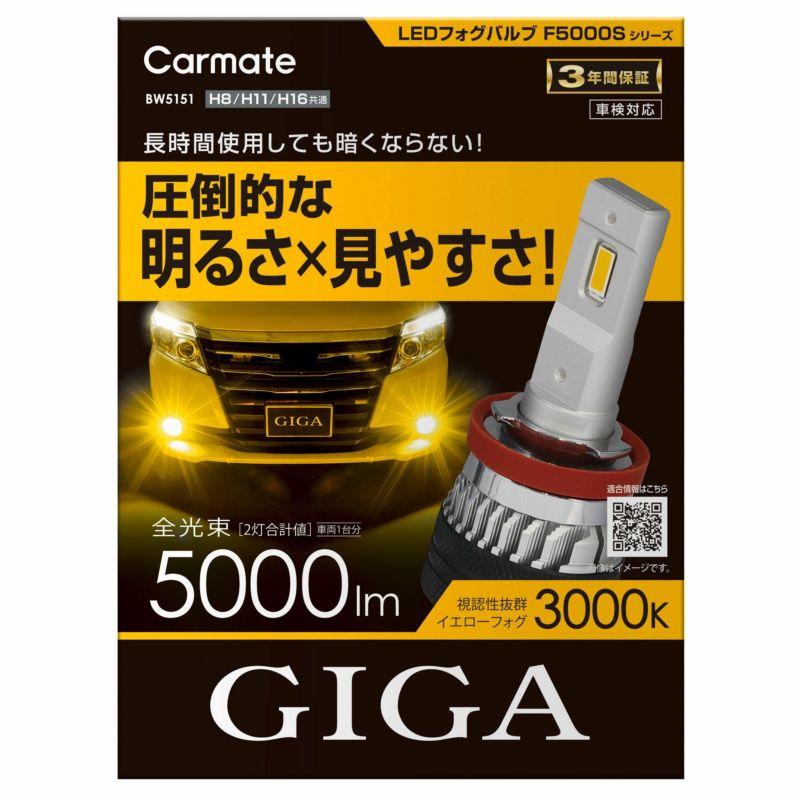 GIGA LEDフォグバルブ F5000S BW5151【新品・未使用】 送料無料（沖縄・離島除く）カーメイト GIGA LEDフォグバルブ F5000S