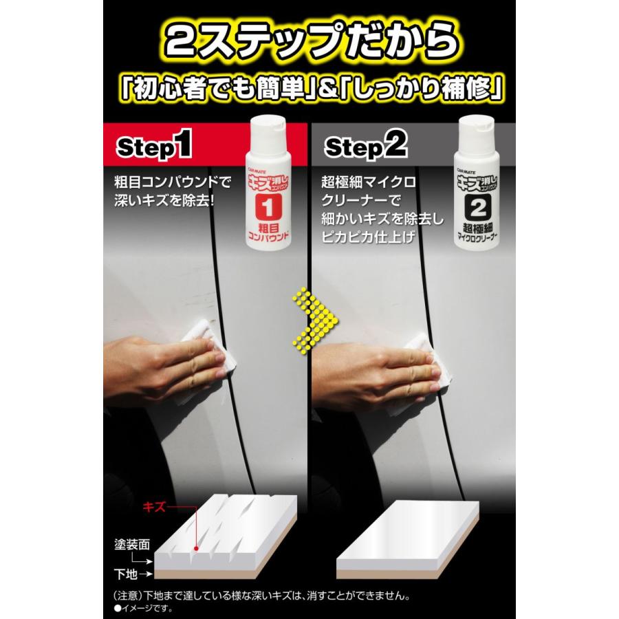 定形外郵便650】 カーメイト キズ消しコンパウンドセット【C22