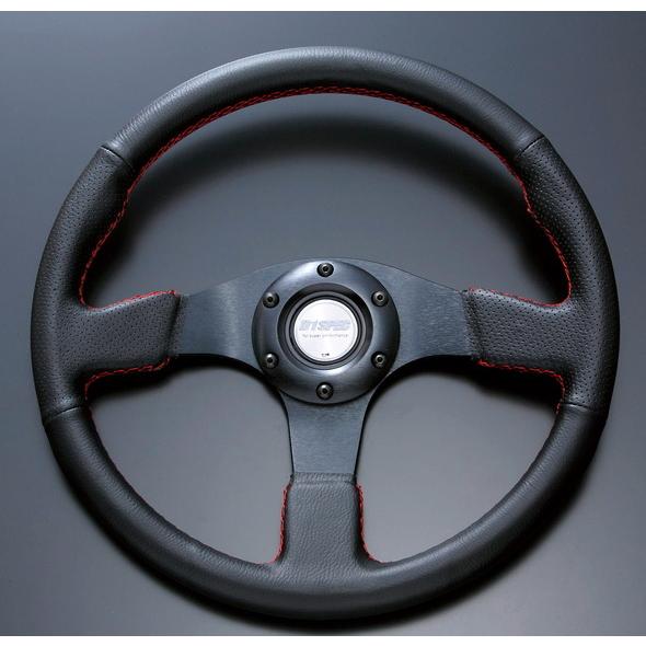 D1スペック ステアリング FLAT-R 35φブルーステッチ ホーンボタン/装飾
