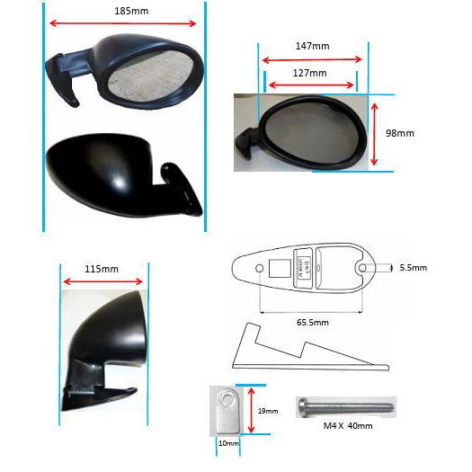 ビタローニ　F-1　カリフォルニアンミラー ビタローニ カリフォルニアンミラー 右用【F-1】 : オート