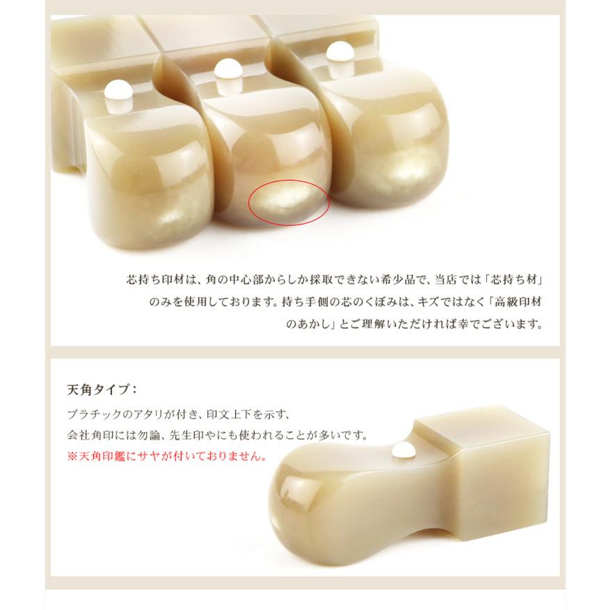 オランダ水牛純色 天角18.0mm 21.0mm 24.0mm 印鑑いんかん はんこ 法人