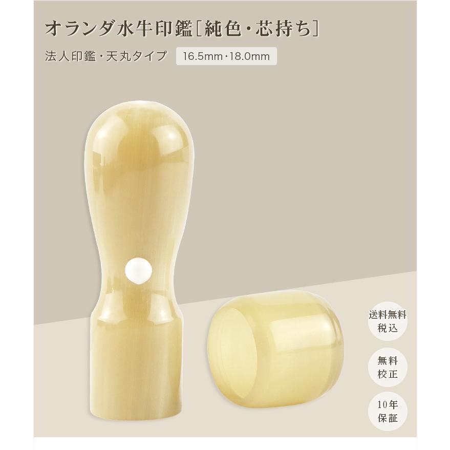 オランダ水牛【10年保証】印鑑 実印 会社印鑑セット 会社印 代表取締役