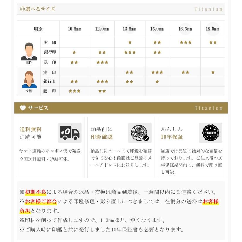 売れ筋 チタン印鑑 認印 銀行印 チタン製 印鑑 作成 チタン はんこ 名前 判子 ハンコシルバー ブラスト チタン10.5mm〜15.0mm 印影確認 6サイズ選べる :titn-mtm-150:ハンコチョイス - 通販 - Yahoo!ショッピング 売れ筋 チタン印鑑 認印 銀行印 チタン製 印鑑 作成 チタン はんこ 名前 判子 ハンコシルバー ブラスト チタン10.5mm〜15.0mm 印影確認 6サイズ選べる :titn-mtm-150:ハンコチョイス - 通販 - Yahoo!ショッピング