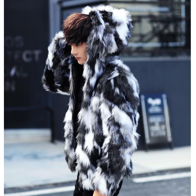 即納 最大半額 送料無料 メンズ アウター ダッフルコートフェイクファー 毛皮コート コート 上着 ジャケット ファーコート ショートコートアウター 防寒 人気 大流行中 Erwo Org Pk