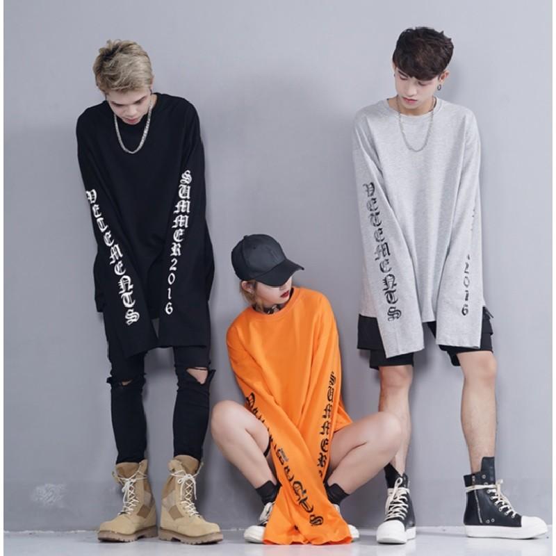 ロンＴ メンズ レディース ユニセックス トップス ストリート 韓国 ビックシルエット ロンＴ ロゴ ロング袖 ビックサイズ Tシャツ｜hkhshop