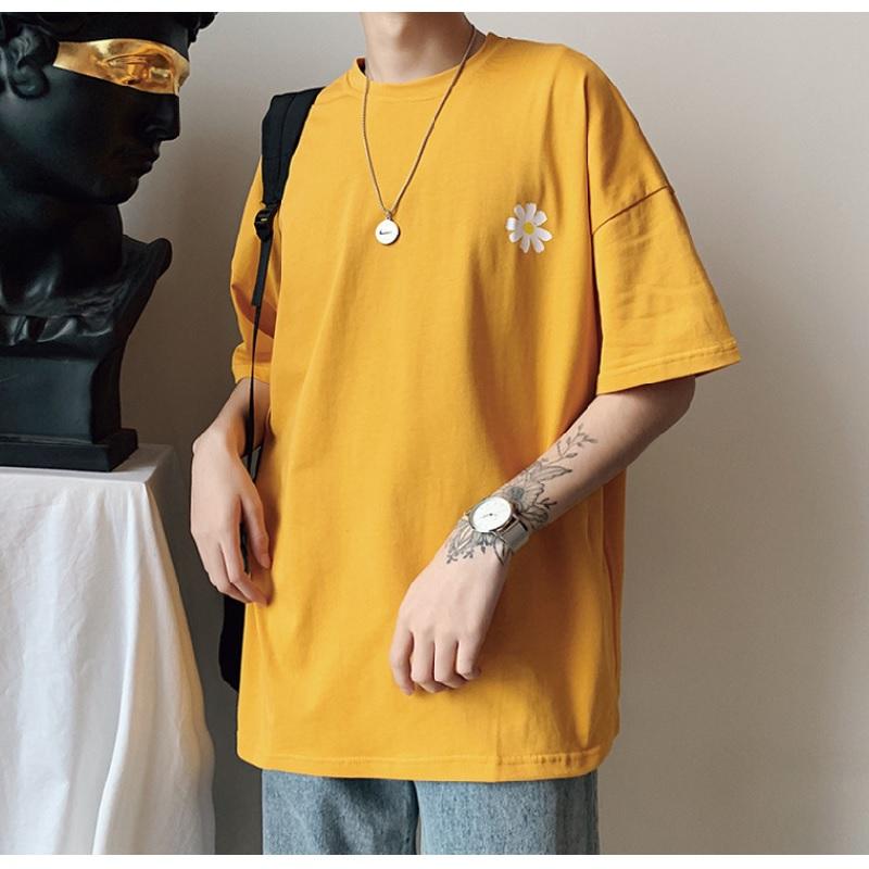 送料無料 メンズ トップス Tシャツ ビックシルエット お花 花柄 バック