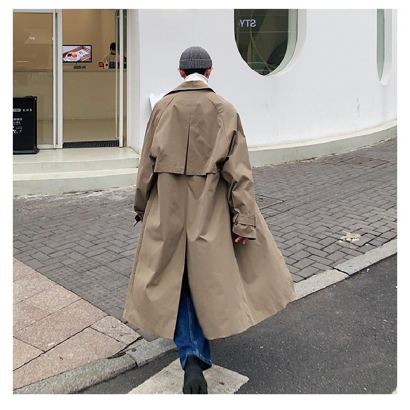 送料無料 メンズ コート アウター ジャケット ロングコート 春 秋 冬 ロング丈 トレンチコート ゆったり オーバーサイズ ビックシルエット El004 Hkhshop 通販 Yahoo ショッピング