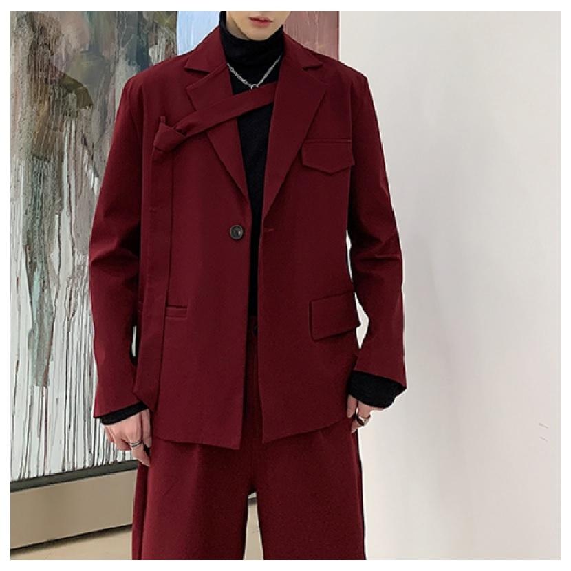 送料無料 メンズ スーツセット カラースーツ パンツ 長袖 ジャケット ビックサイズ オーバーサイズ 赤い セットアップ ルーズ 韓国  :el00437:HKHshop - 通販 - Yahoo!ショッピング