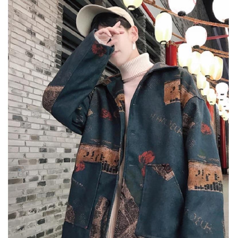 値頃 アウター メンズ 送料無料 ジャケット 秋冬 ストリート プリントシャツ ポケット 防寒 長袖 韓国 ボタン 花柄 ゆったり カジュアル 柄 その他ジャケット サイズ ｘｌ Keytechonline Com