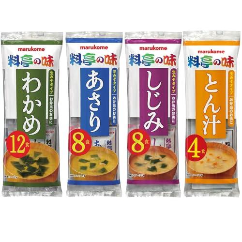 マルコメ 生みそ汁 料亭の味 即席味噌汁 (4種アソート わかめ12食入り