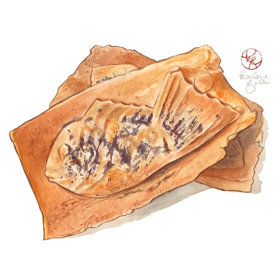 額縁付き原画】たい焼き Taiyaki / ケイリーン・フォールズ : 枚方 蔦