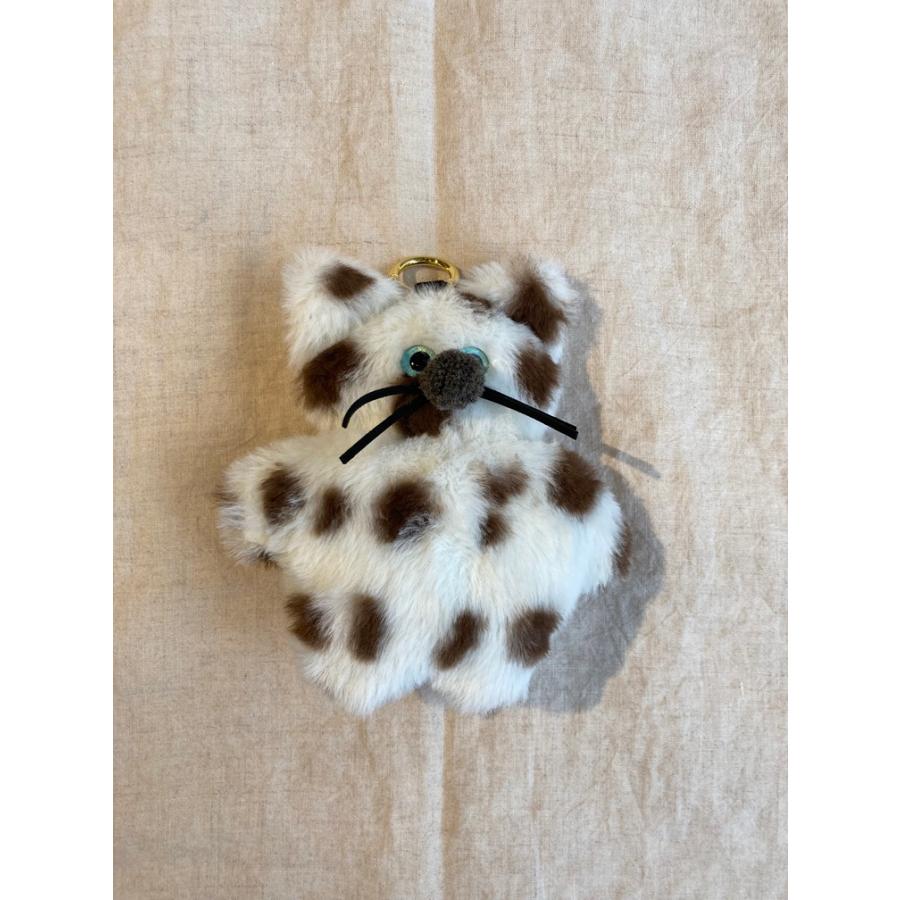 shugei lab.] もじゃ猫 全身キーホルダー＜白×茶＞＜こげ茶＞＜グレー