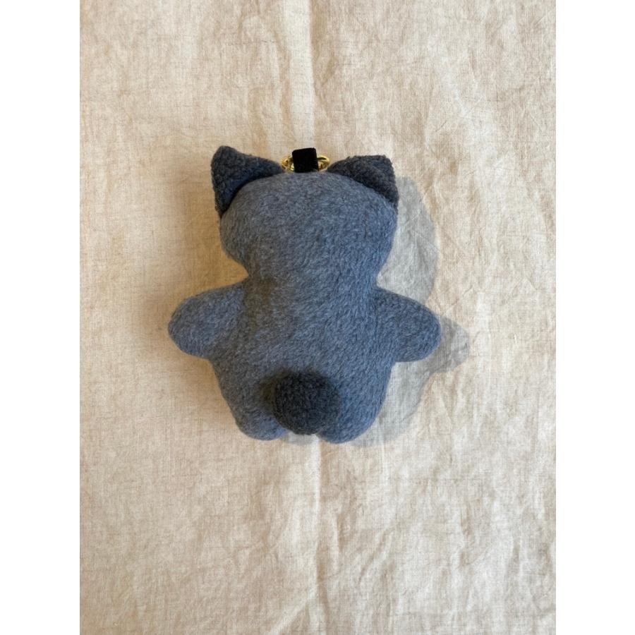 shugei lab.] もじゃ猫 全身キーホルダー＜白×茶＞＜こげ茶＞＜グレー