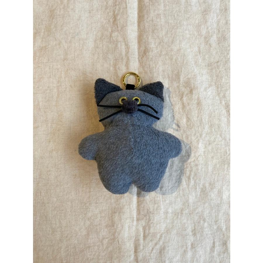 shugei lab.] もじゃ猫 全身キーホルダー＜白×茶＞＜こげ茶＞＜グレー