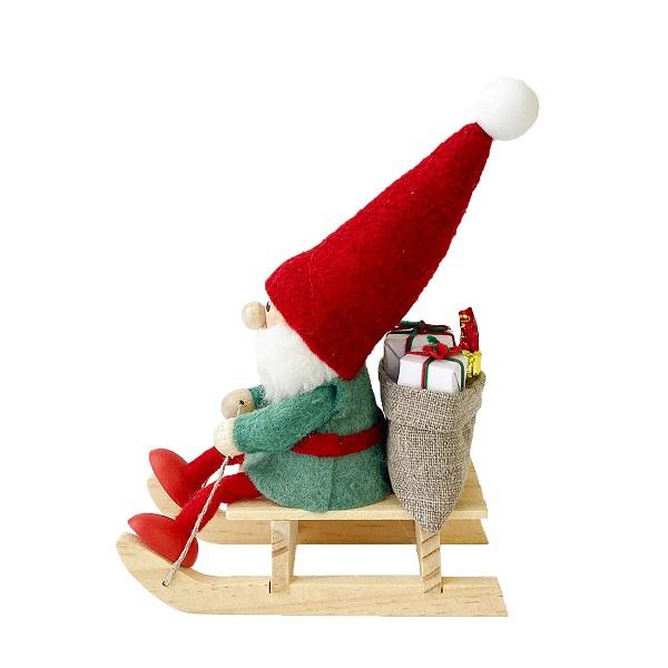 【 ノルディカニッセ 】NORDIKA nisse  クリスマス 木製人形 ( そりに乗ったサンタ / Joy to the world )　NRD120758｜hkt-tsutayabooks｜06