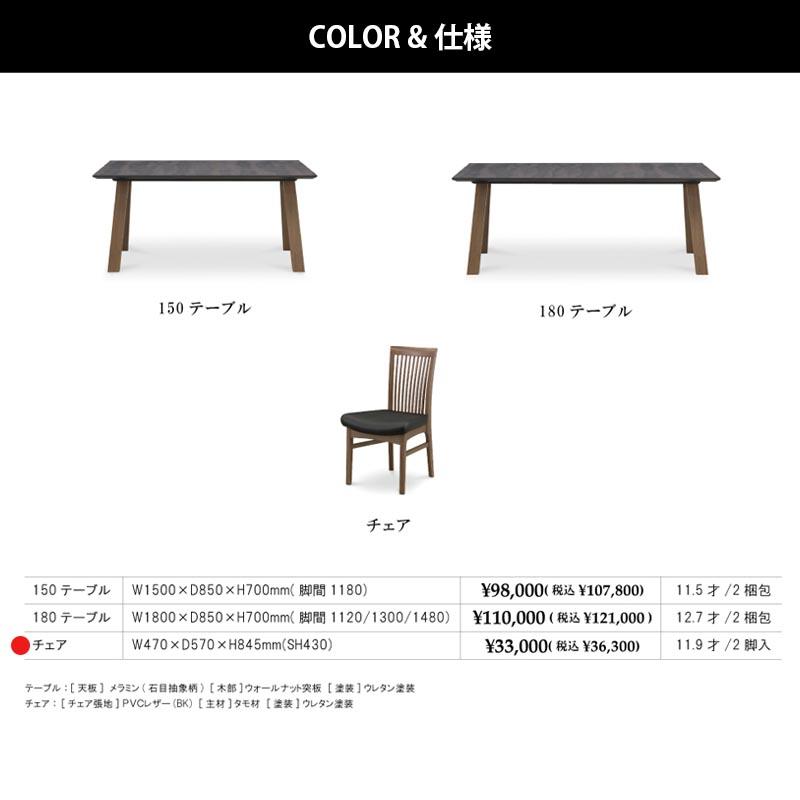 チェア 2脚セット ダイニングチェア ALMA アルマ食卓 椅子 イス チェアー PVCレザー ブラック ダイニング シギヤマ alma