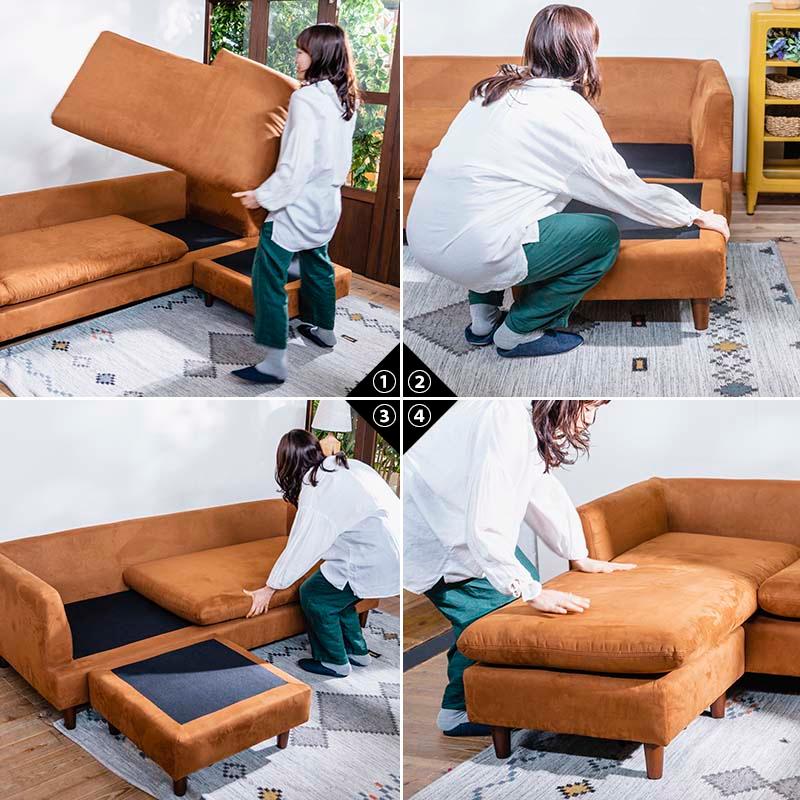 関家具 カウチソファ ソファー ソファ Annabelle アナベル 左右組替え