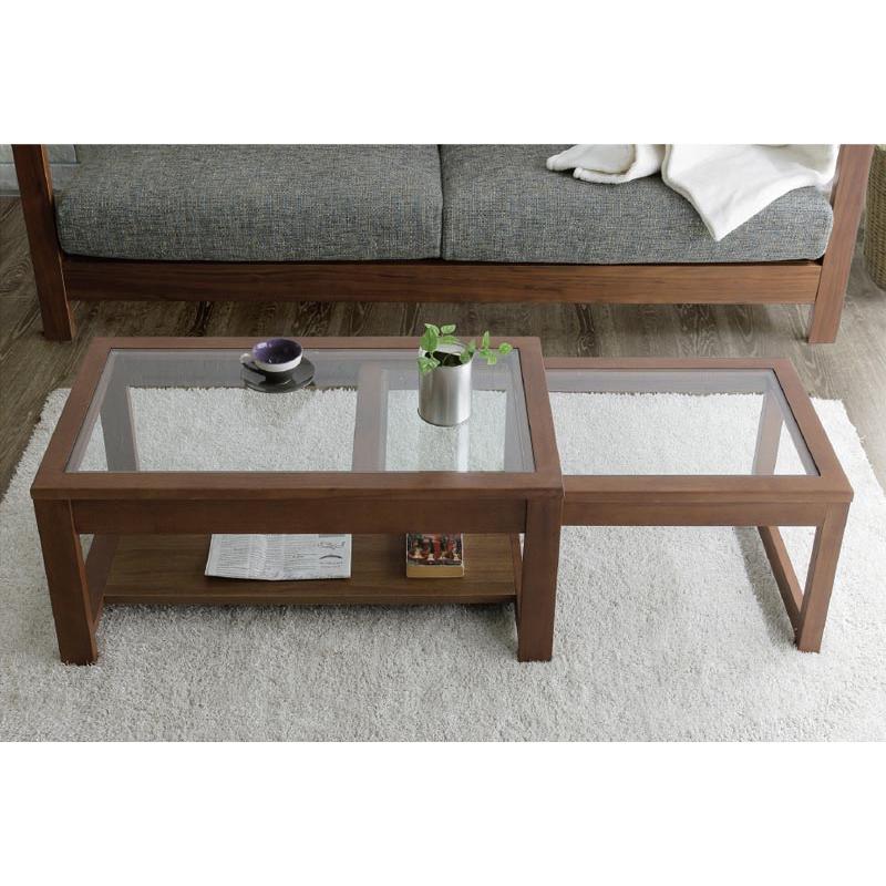 伸長センターテーブル リビングテーブル 幅90〜140cm CARY キャリー