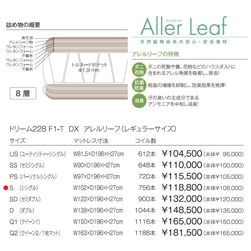 ドリームベッド マットレス ポケットコイル ポケット トルネード F1-T