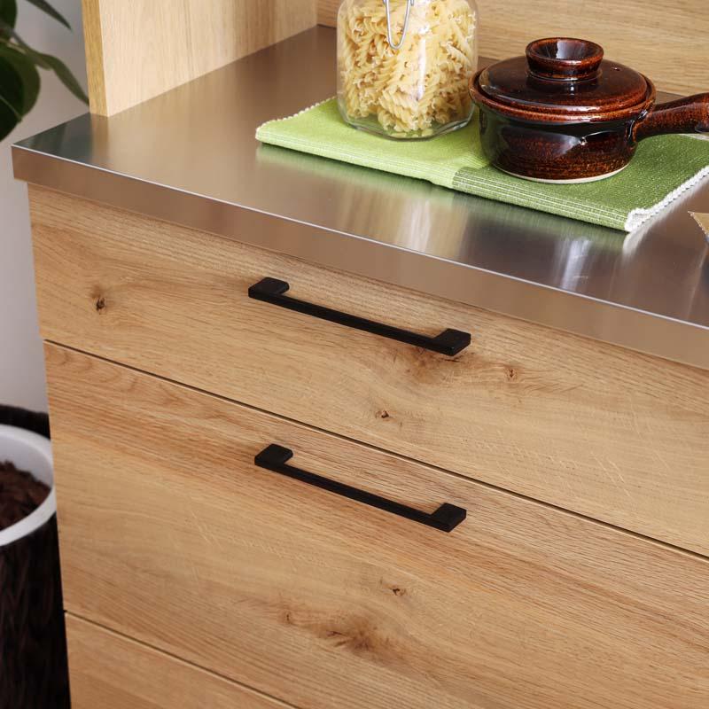 関家具 オープン ボード 幅140cm ステンレス天板 Lindt リンツ 2口