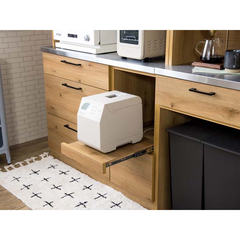 関家具 オープン ボード 幅140cm ステンレス天板 Lindt リンツ 2口