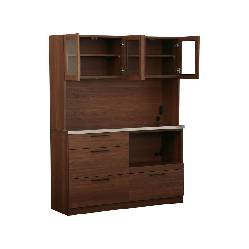 関家具 オープン ボード 幅140cm ステンレス天板 Lindt リンツ 2口