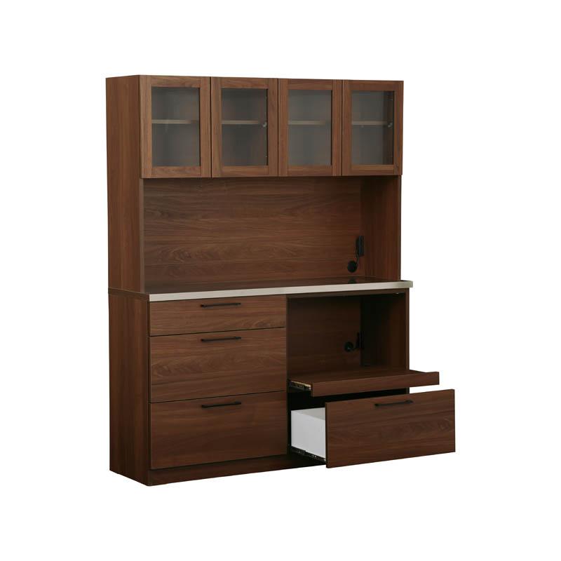 関家具 オープン ボード 幅140cm ステンレス天板 Lindt リンツ 2口