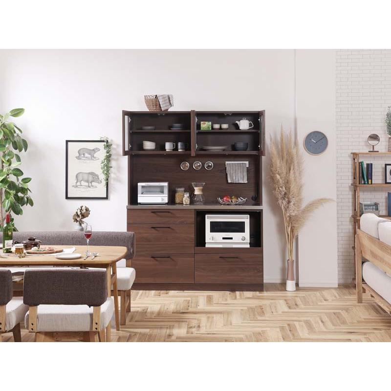 関家具 オープン ボード 幅140cm ステンレス天板 Lindt リンツ 2口