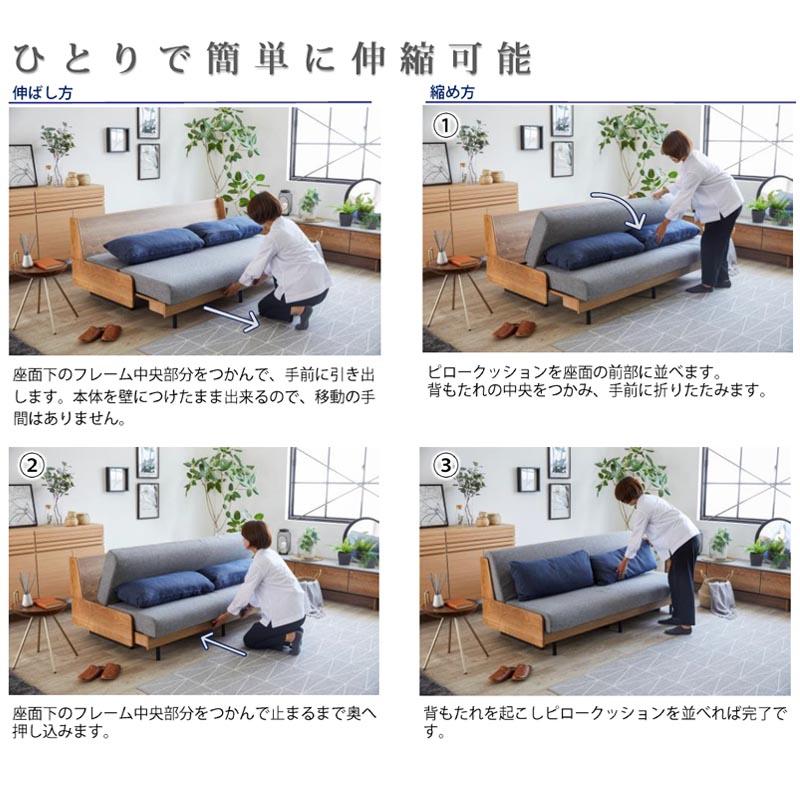 Meuble（モーブル） 【開梱設置組立無料】ソファベッド 幅200cm ペース 