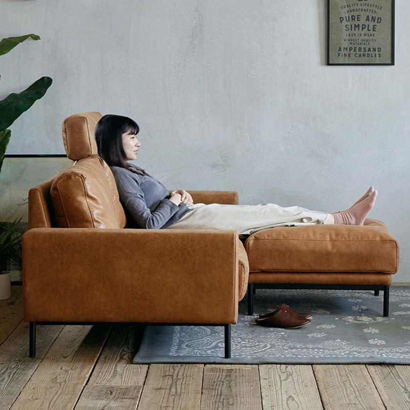 ソファ スツール プルート pluto comform オットマン ヴィンテージ風 フェザー スーパーレザーテックス スチール脚 ローバック カスタマイズ リビング 関家具 | CRUSH CRASH PROJECT | 11