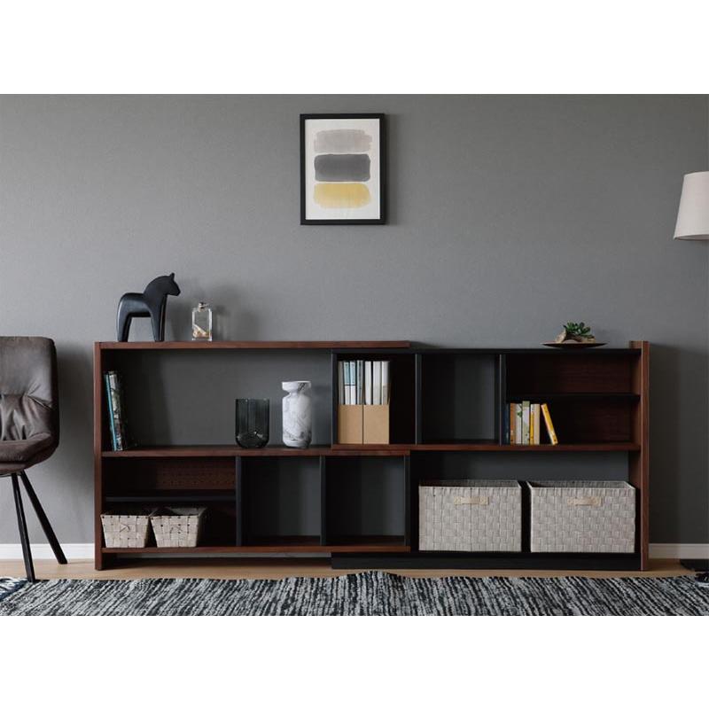 伸長ラック リビング収納 伸長式 幅120〜205cm SONORA ソノラ オーク