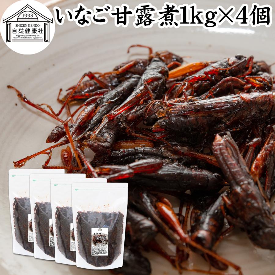 楽天1位 イナゴの佃煮 1kg 4個 いなご甘露煮 袋入り 白ごはんにぴったり 懐かしい味 栄養豊富 お得な大袋入り おいしい歯ごたえ 小エビの食感 Web限定 Www Muslimaidusa Org