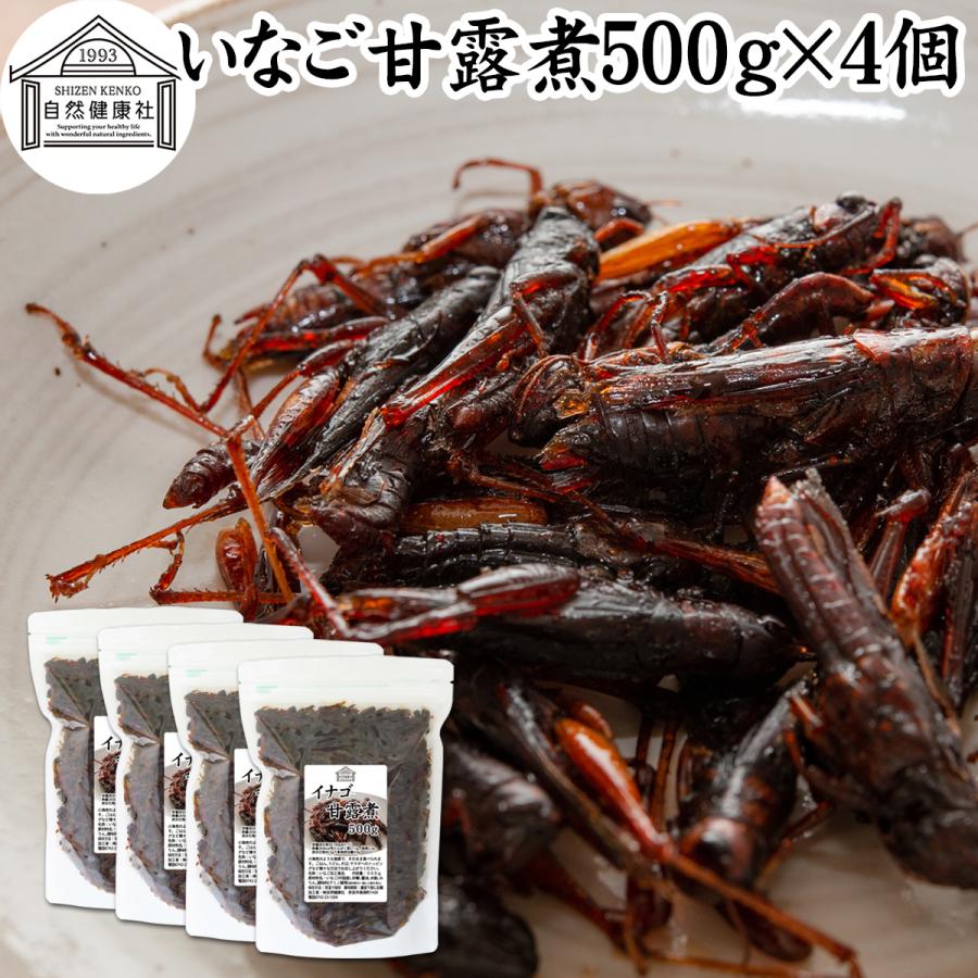 イナゴの佃煮 500g×4個 いなご 甘露煮 珍味 昆虫食 小えび 食感