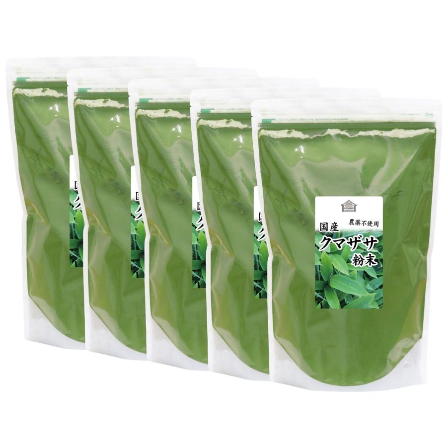 クマザサ青汁粉末 1kg×5個 熊笹 パウダー クマザサ茶 熊笹茶 国産の画像