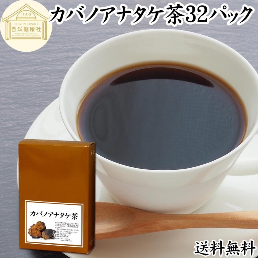 自然健康社 カバノアナタケ茶 32パック チャーガ茶 チャガ ティー 茶 