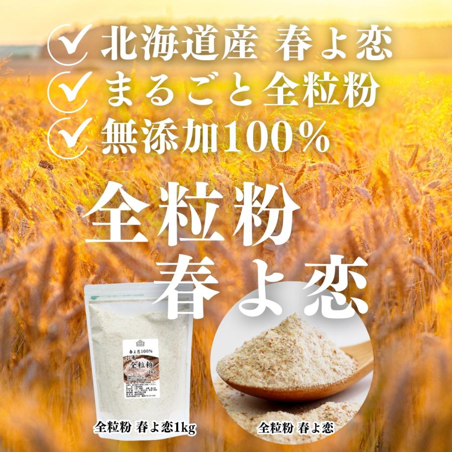 全粒粉 春よ恋 1kg 小麦粉 国産 強力粉 パン用 業務用｜hl-labo｜06