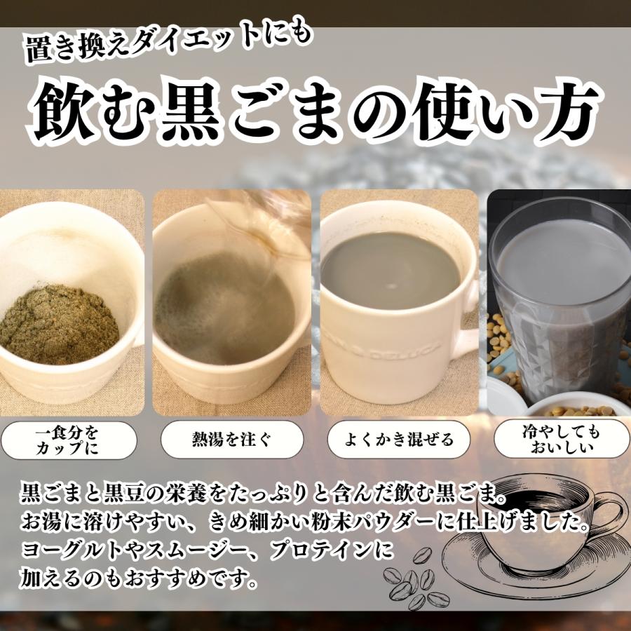飲む黒ごま 16食×5個 黒ごま 黒豆 きな粉 きなこ ファスティング_4