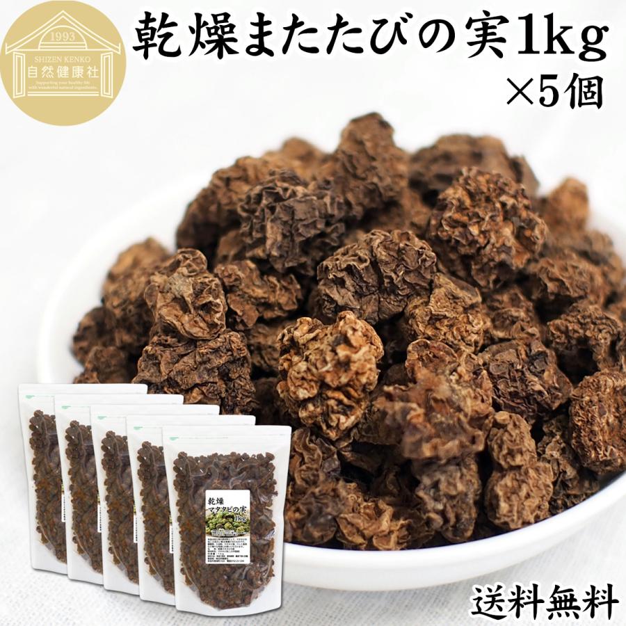 マタタビの実 1kg×5個 またたびの実 乾燥 虫えい果 マタタビ酒に 送料無料