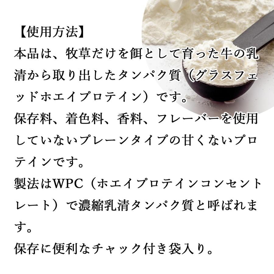 グラスフェッド ホエイ プロテイン 1kg×3個 プレーン WPC 送料無料｜hl-labo｜05