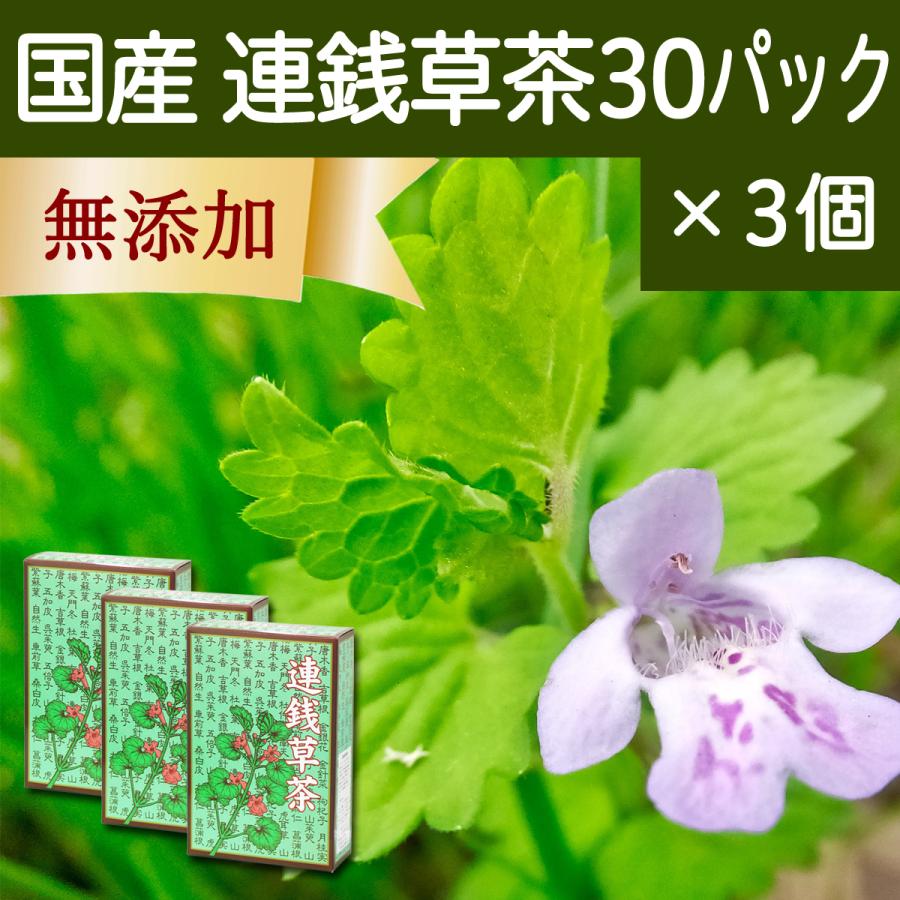 国産・連銭草茶30パック×3個 カキドオシ茶 カキドウシ茶 徳島県産 