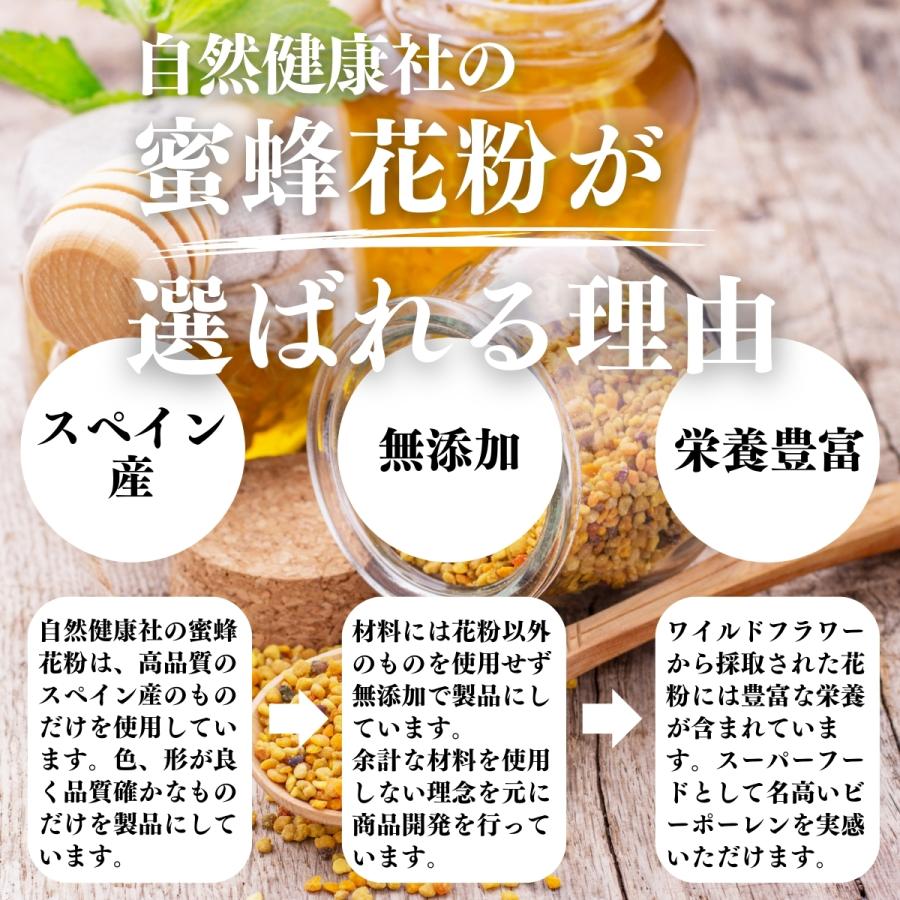 自然健康社 蜜蜂花粉 100g×3個 ビーポーレン スペイン産 無添加 100