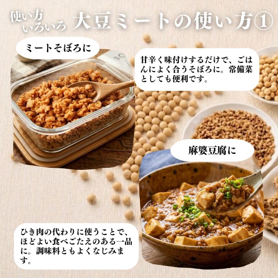大豆ミート 1kg×10個 ミンチ 国産 業務用 北海道産 大豆 100% 無添加 そぼろタイプ_11