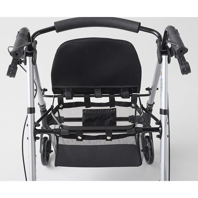 座って休憩できる歩行車 シルバーカー 介護用品 折りたたみ式シルバー