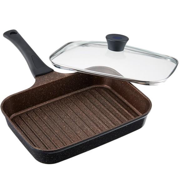 Ihゴールドマーブル魚焼きパン ガラス蓋付 グリルパン 魚焼き 魚焼き器 魚焼きグリルパン Ih 魚焼きパン 魚焼きグリル 便利 グッズ おすすめ 人気 Shimasse ヘルシーラボ 通販 Yahoo ショッピング