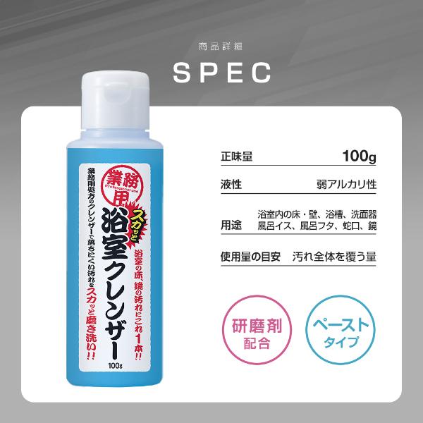 アイメディア 業務用スカッと浴室クレンザー 100g 浴室洗剤 浴槽洗剤