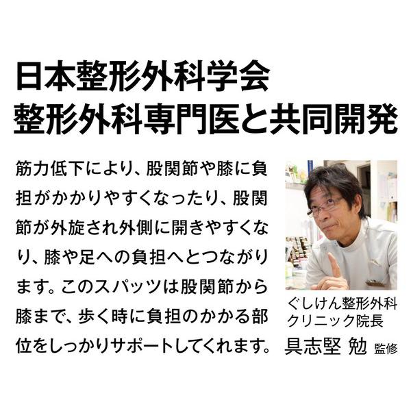 お医者さんのサポートスパッツ ピタ肌 膝用 サポーター スパッツ 股関節 膝 負担 軽減 歩行 膝サポーター 股関節サポーター テーピング 着圧 日本製｜hl1｜11